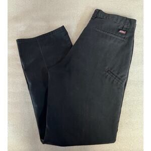 Dickies Men's Original-Black -Work Or Casual Pants 34 X 34. Classic Flat Front